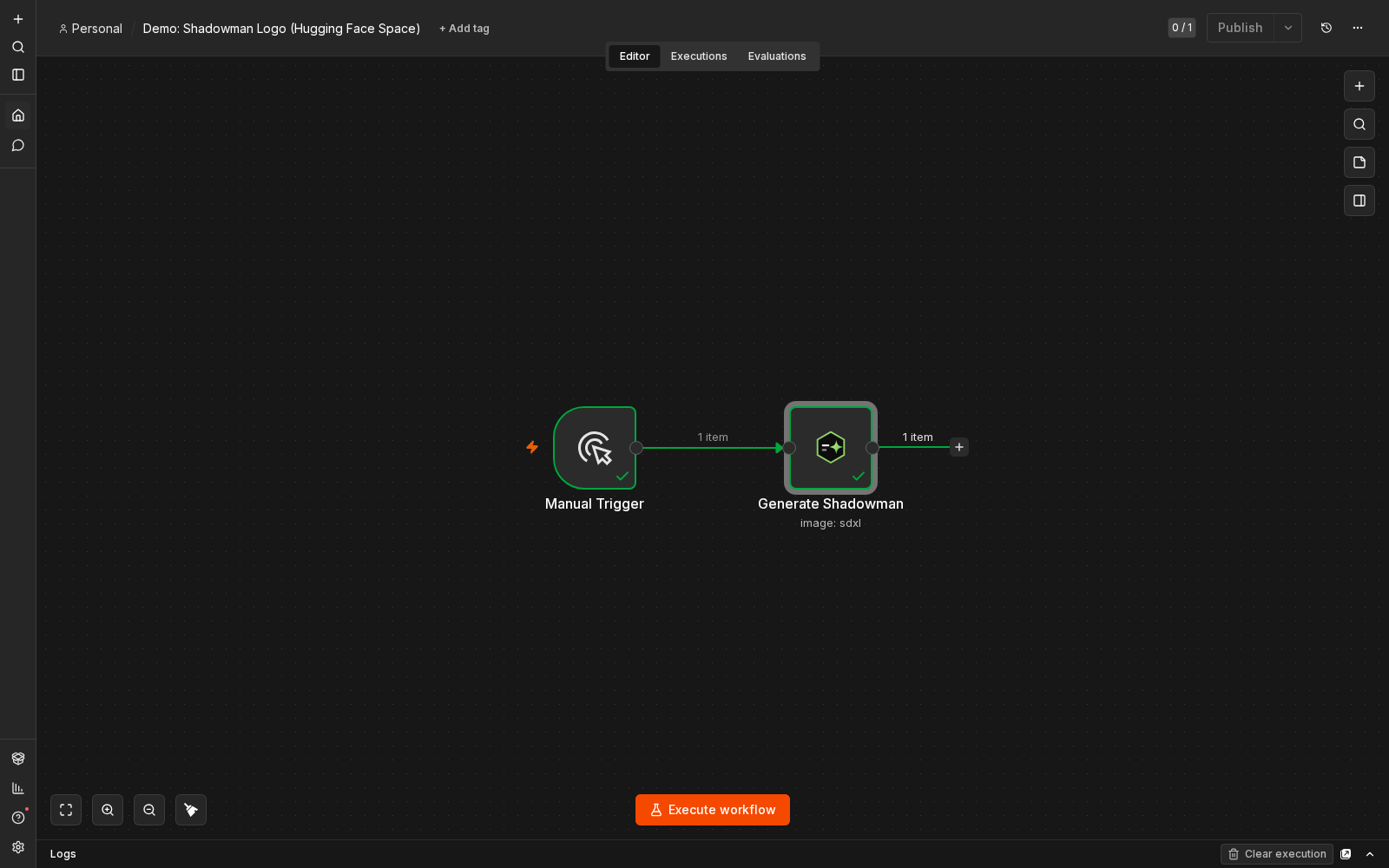 Successful run: workflow green, Generate Shadowman succeeded