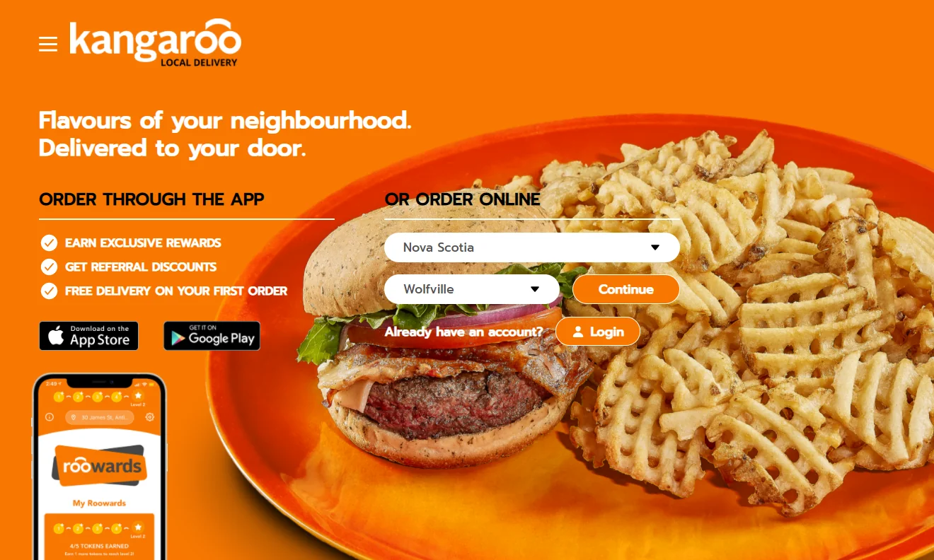 Kangaroo Local Delivery ordering platform